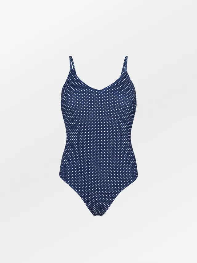 becks-ndergaard-bea-polka-dot-badeanzug-navy-blau image 1