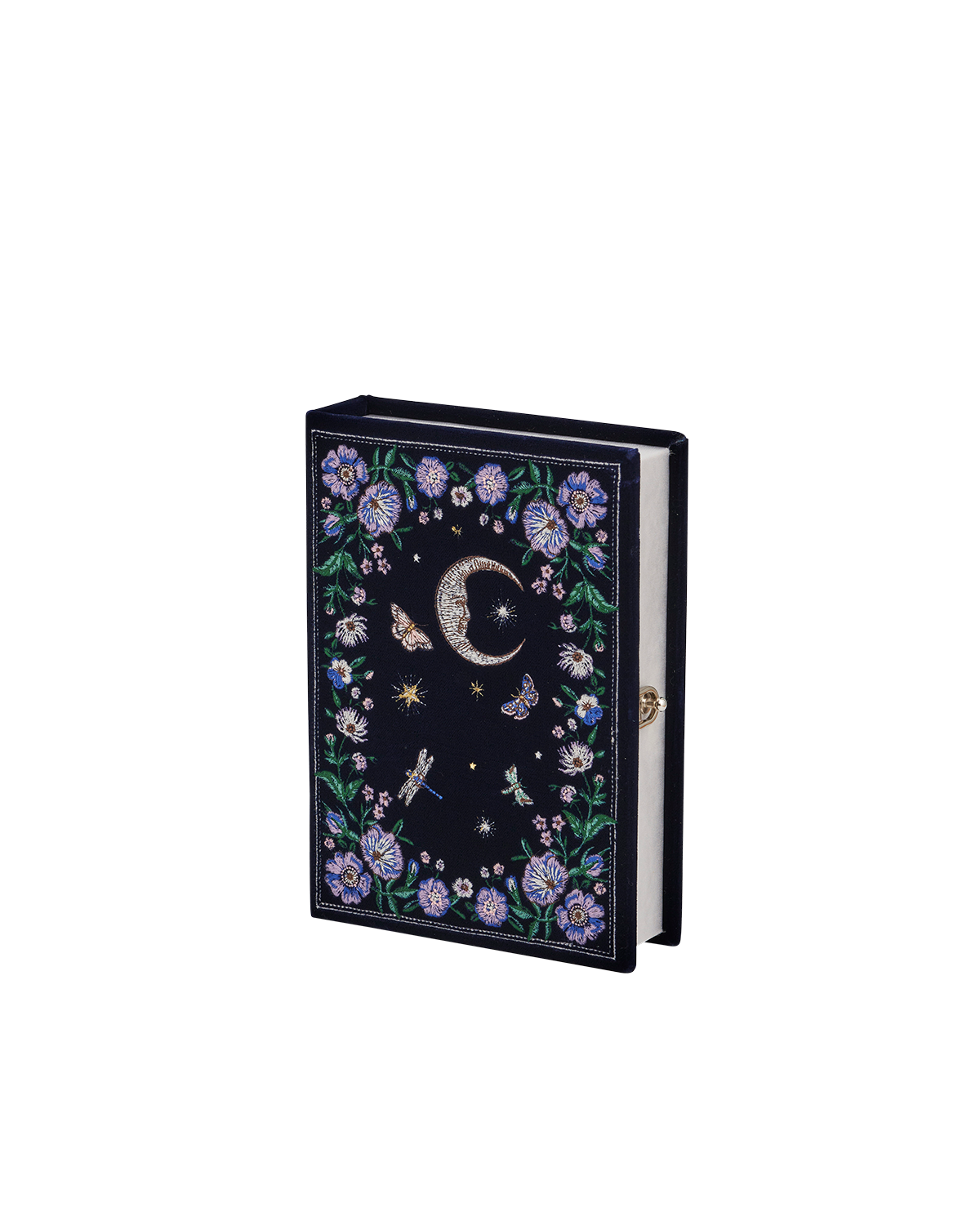 fable-england-marianne-midnight-garden-book-clutch-handtasche-navy-samt image 5