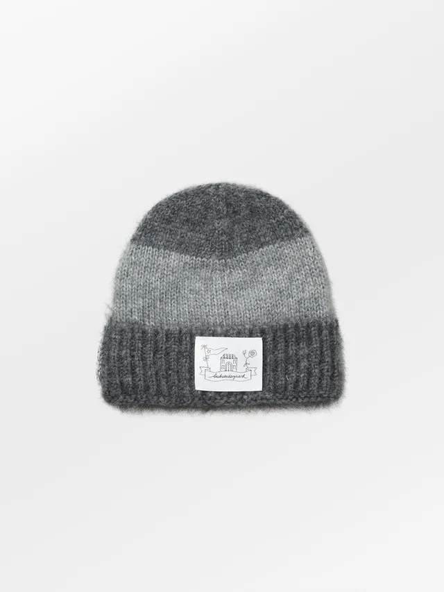 becks-ndergaard-accessories-stripe-beanie-m-tze-grau-melange image 1