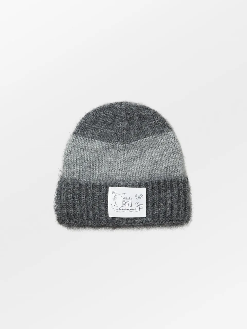 becks-ndergaard-accessories-stripe-beanie-m-tze-grau-melange image 1