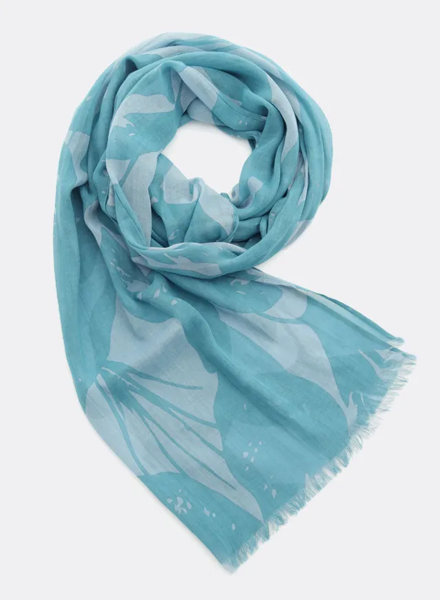 djian-fay-schal-baumwolle-blau-70-x-190-cm-floral image 1