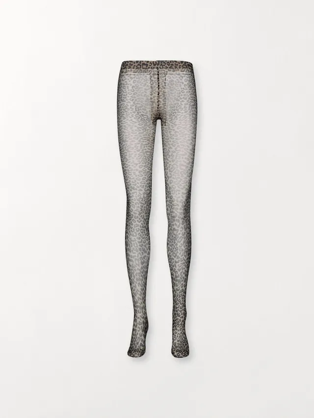 becks-ndergaard-toro-transparent-leo-strumpfhose-gelb image 1