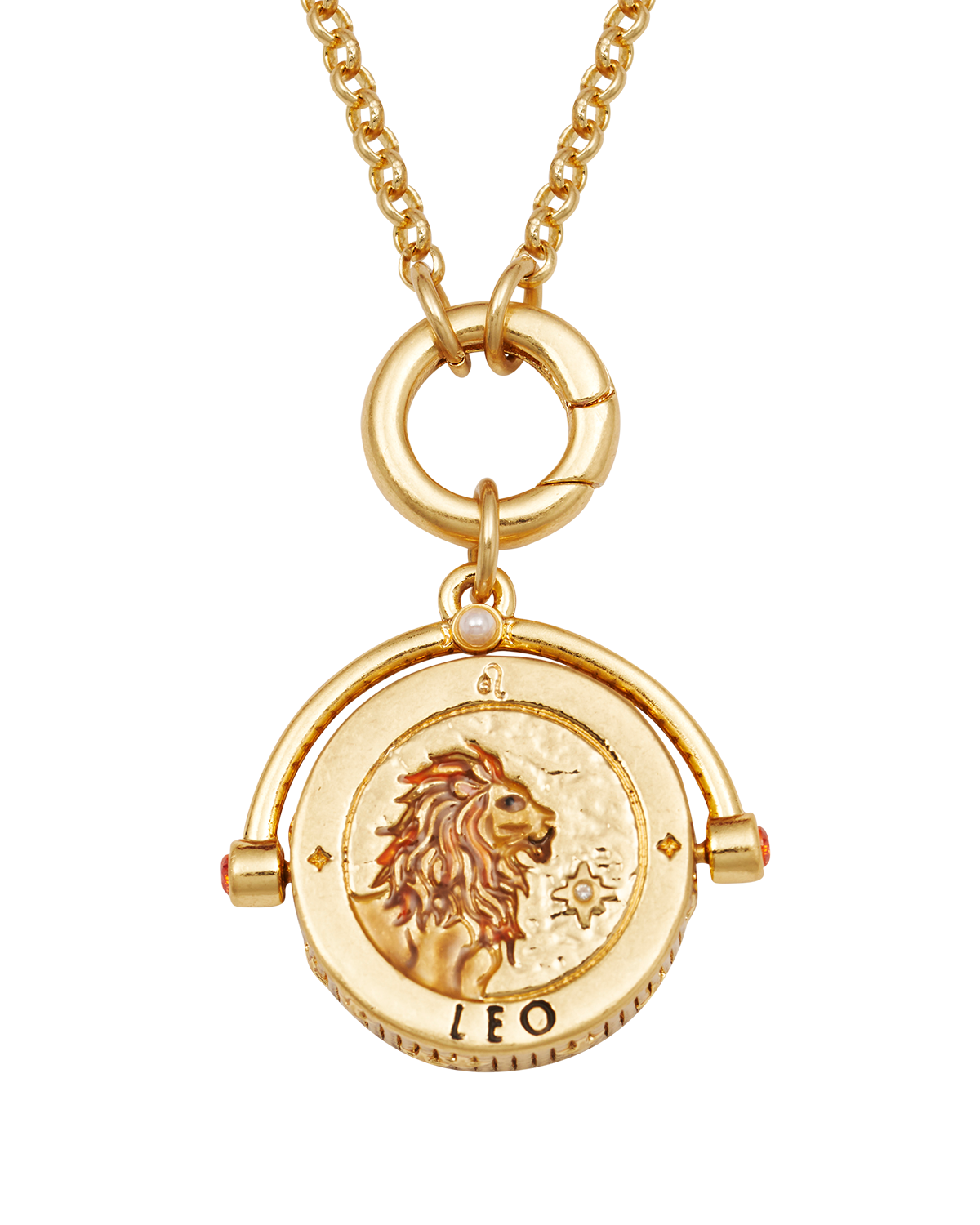 fable-england-jewellery-leo-spinner-halskette-gold-karneol image 1
