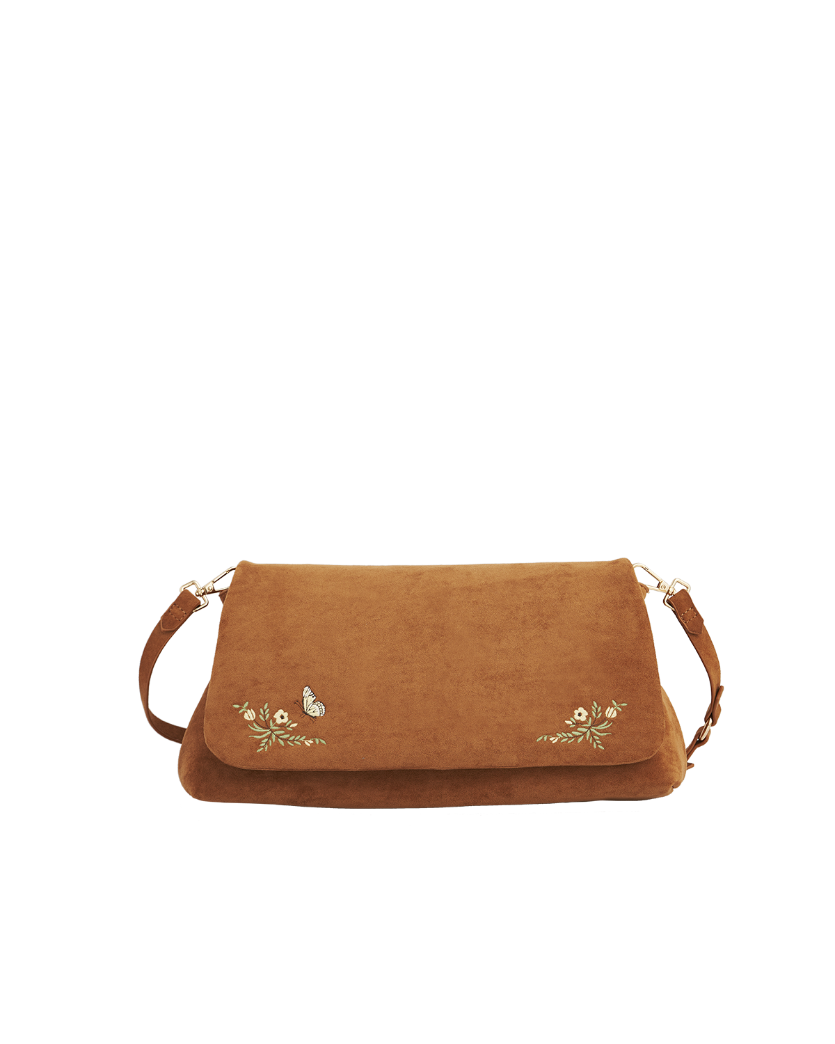 fable-england-floral-schultertasche-tan-baguette image 1