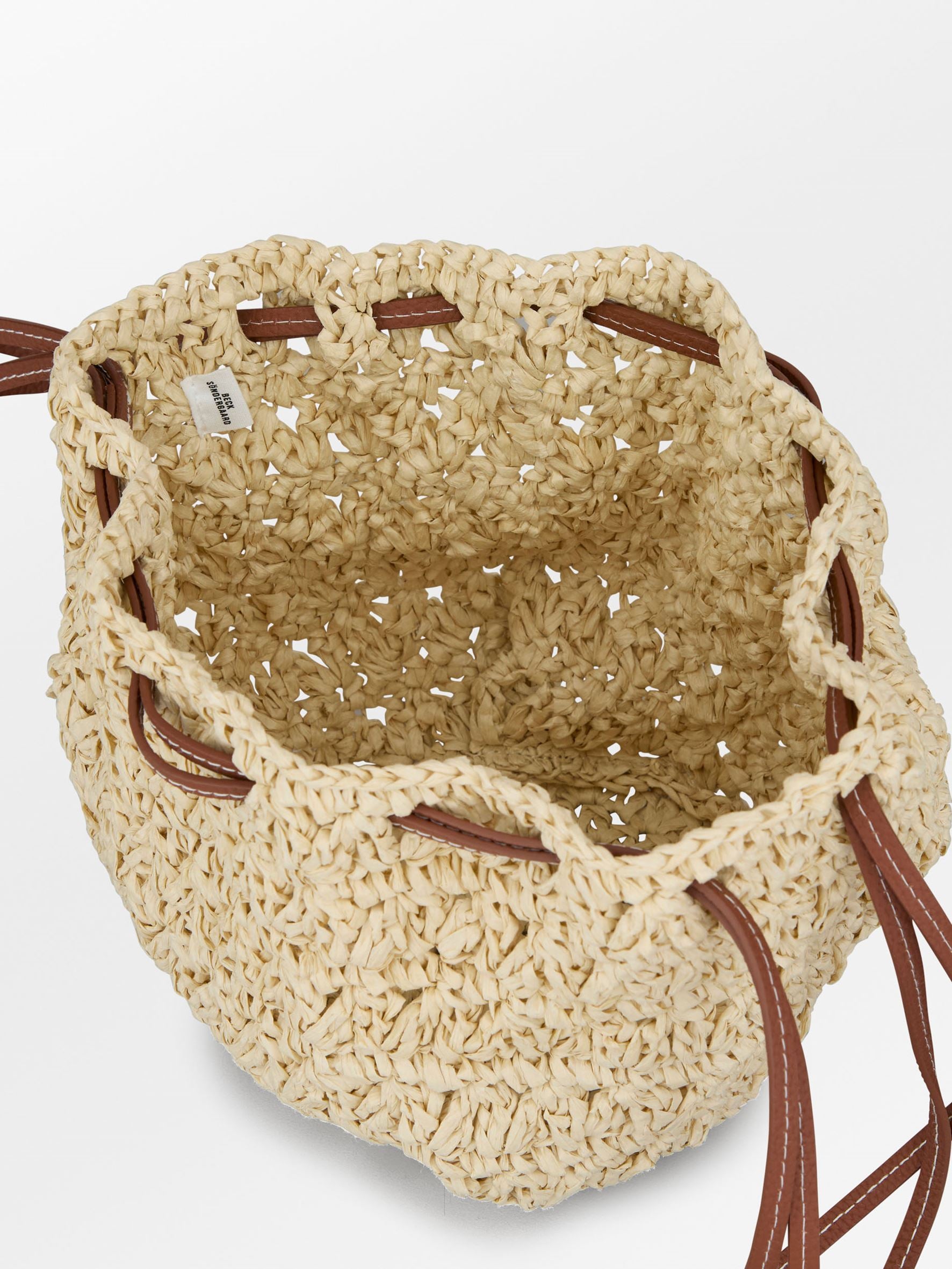 becks-ndergaard-bina-mesh-straw-beuteltasche-nature-gr-n-stroh image 2
