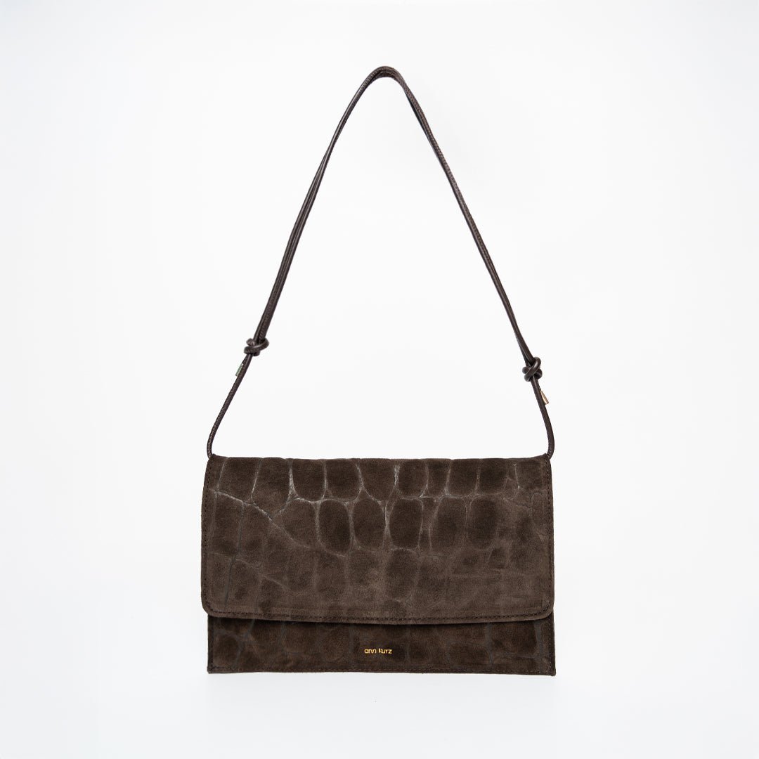 ann-kurz-thin-clutch-suede-croco-mocha-abendtasche-leder image 1