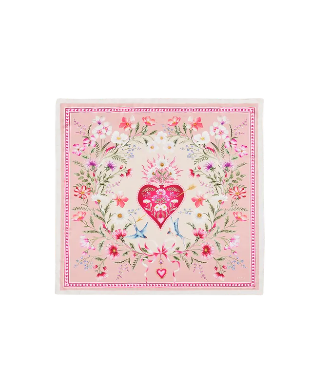 fable-england-penelope-tuch-rosa-quadrat-blumen image 1