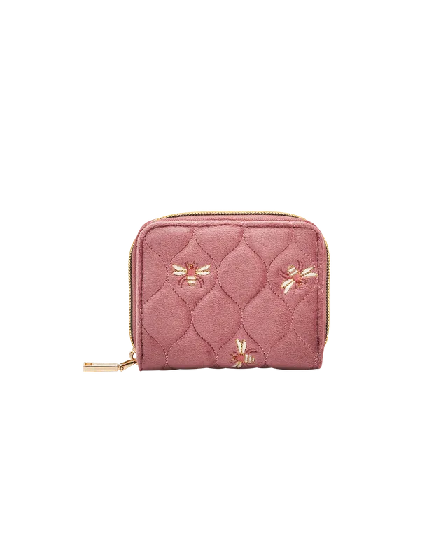 fable-england-quilted-bee-geldb-rse-rosa-samt-bienen-stickerei image 1