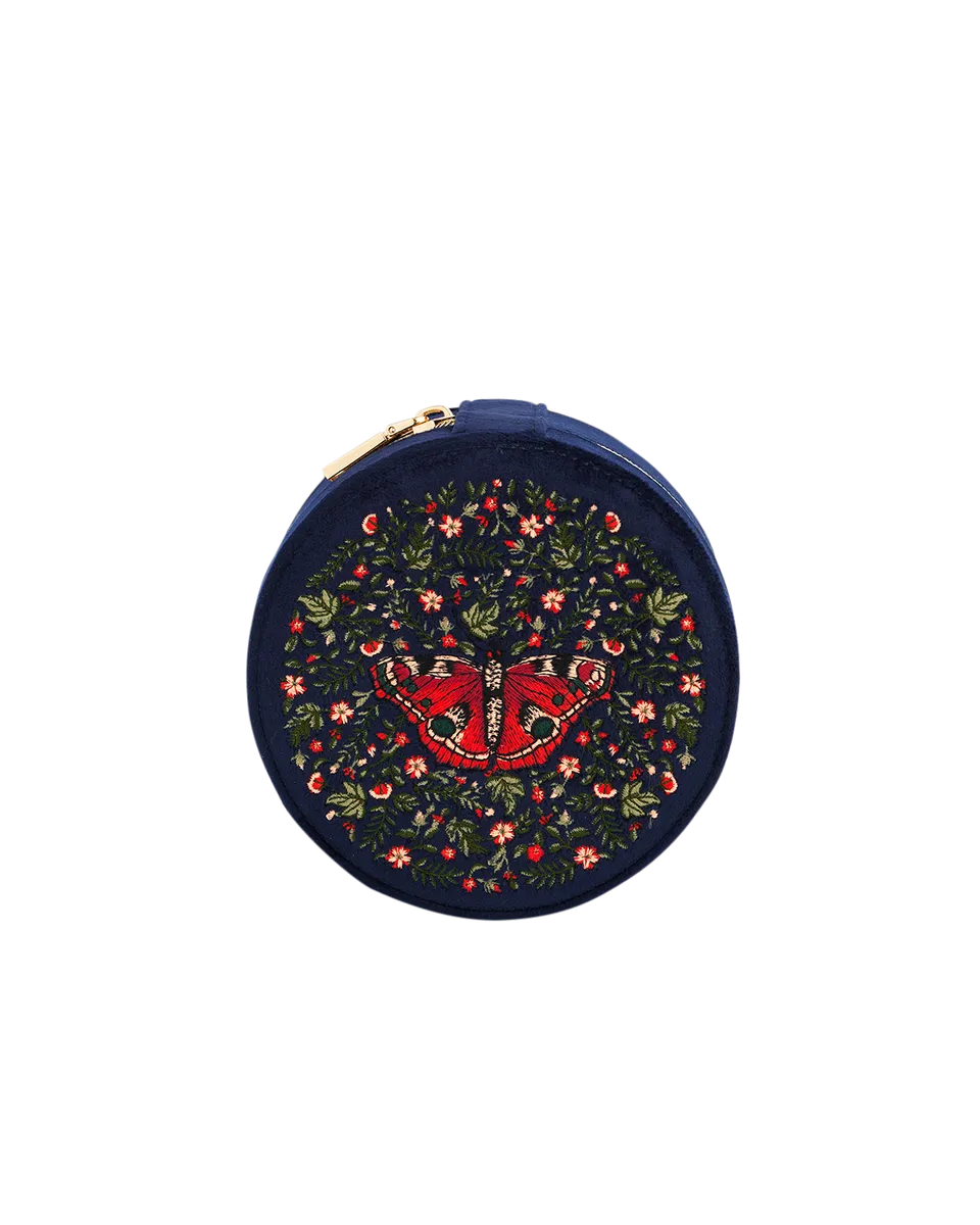 fable-england-butterfly-schmuckk-stchen-samt-navy-rund image 1