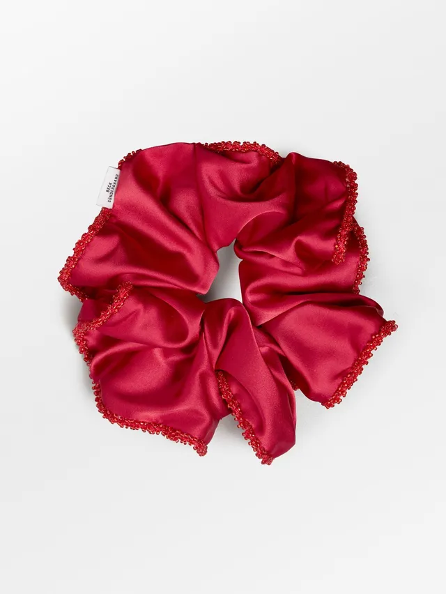 becks-ndergaard-luster-bead-scrunchie-haargummi-rot-perlen image 1