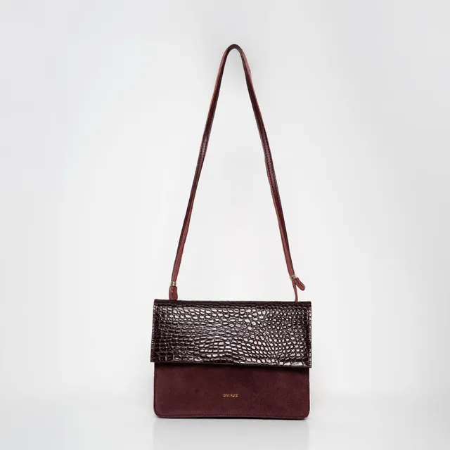 ann-kurz-phone-bag-medium-mix-croco-burgundy-handytasche-leder image 1