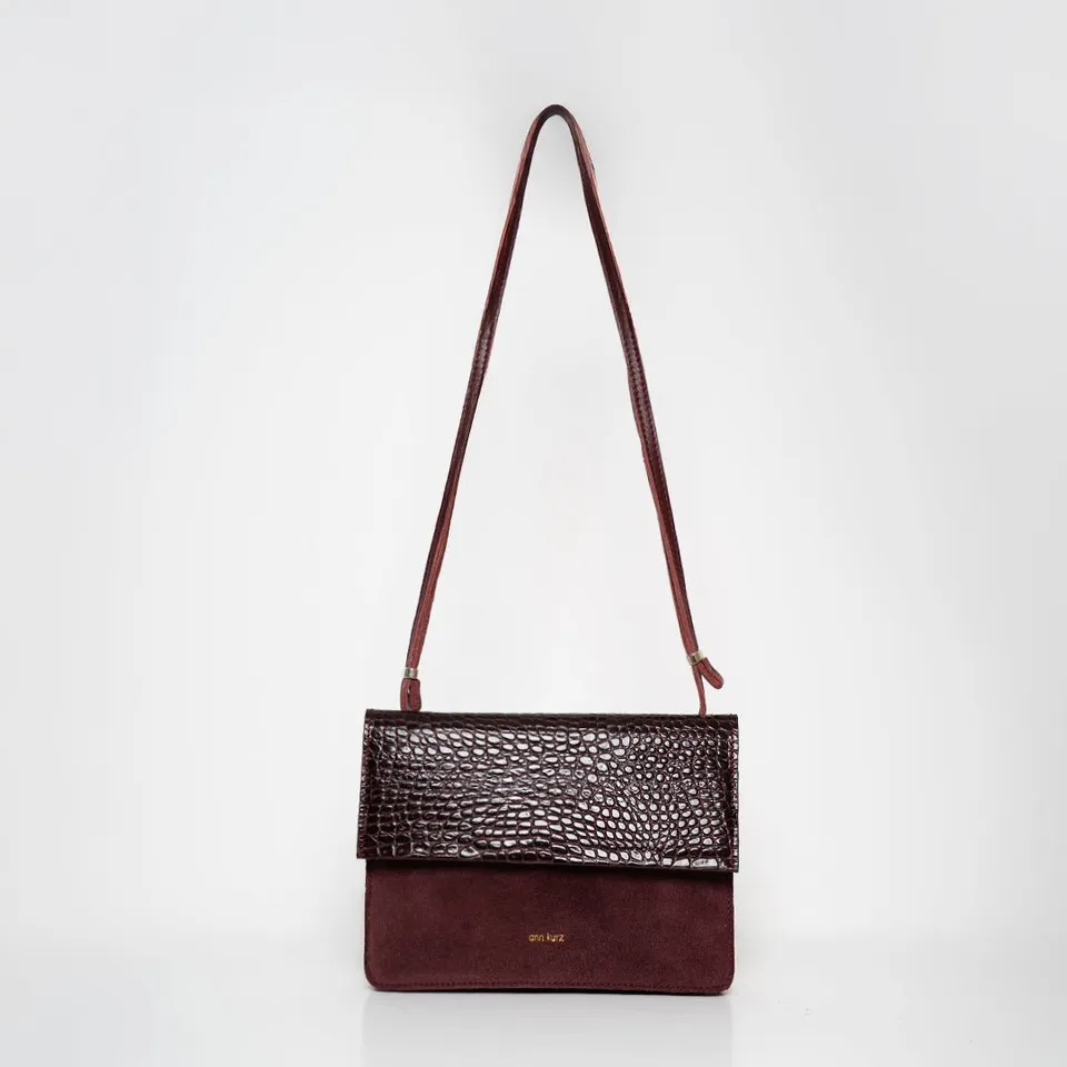 ann-kurz-phone-bag-medium-mix-croco-burgundy-handytasche-leder image 1