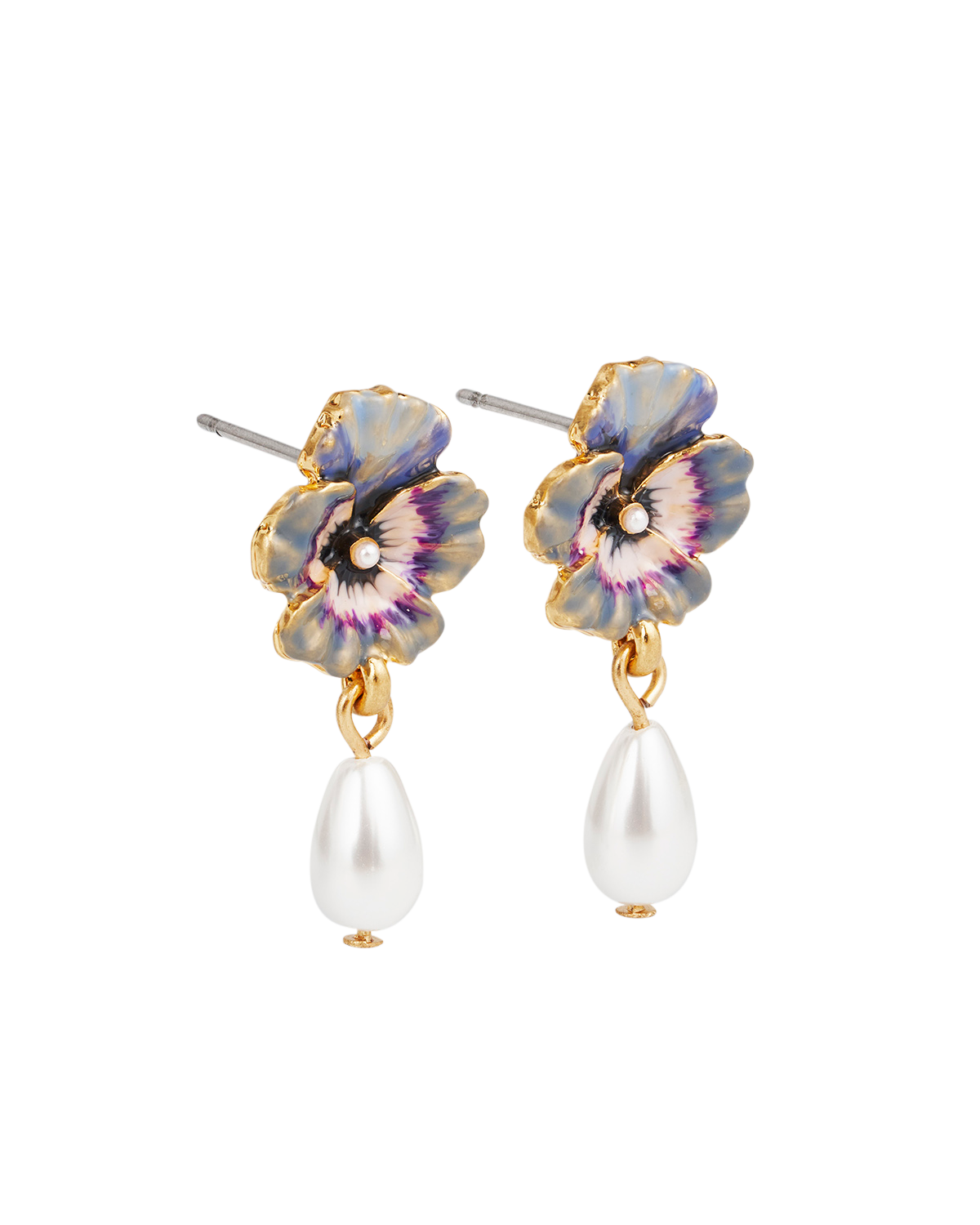 fable-england-jewellery-pansy-pearl-schmuckset-gold image 4