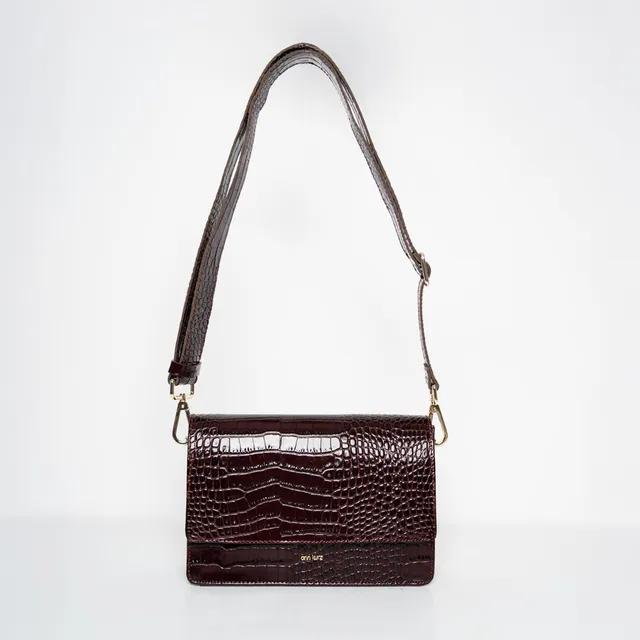 ann-kurz-perfect-square-kroko-umh-ngetasche-bordeaux-klappe image 1