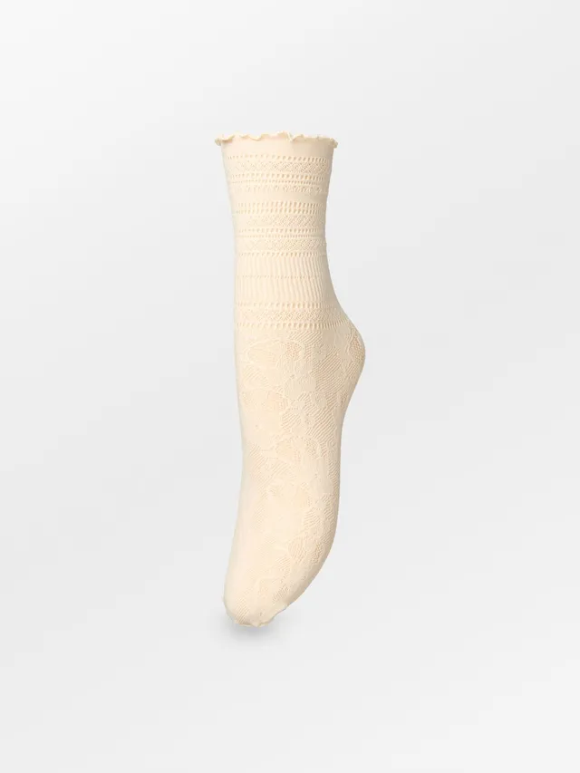 becks-ndergaard-bloom-lace-sock-spitzensocken-birch-white image 1
