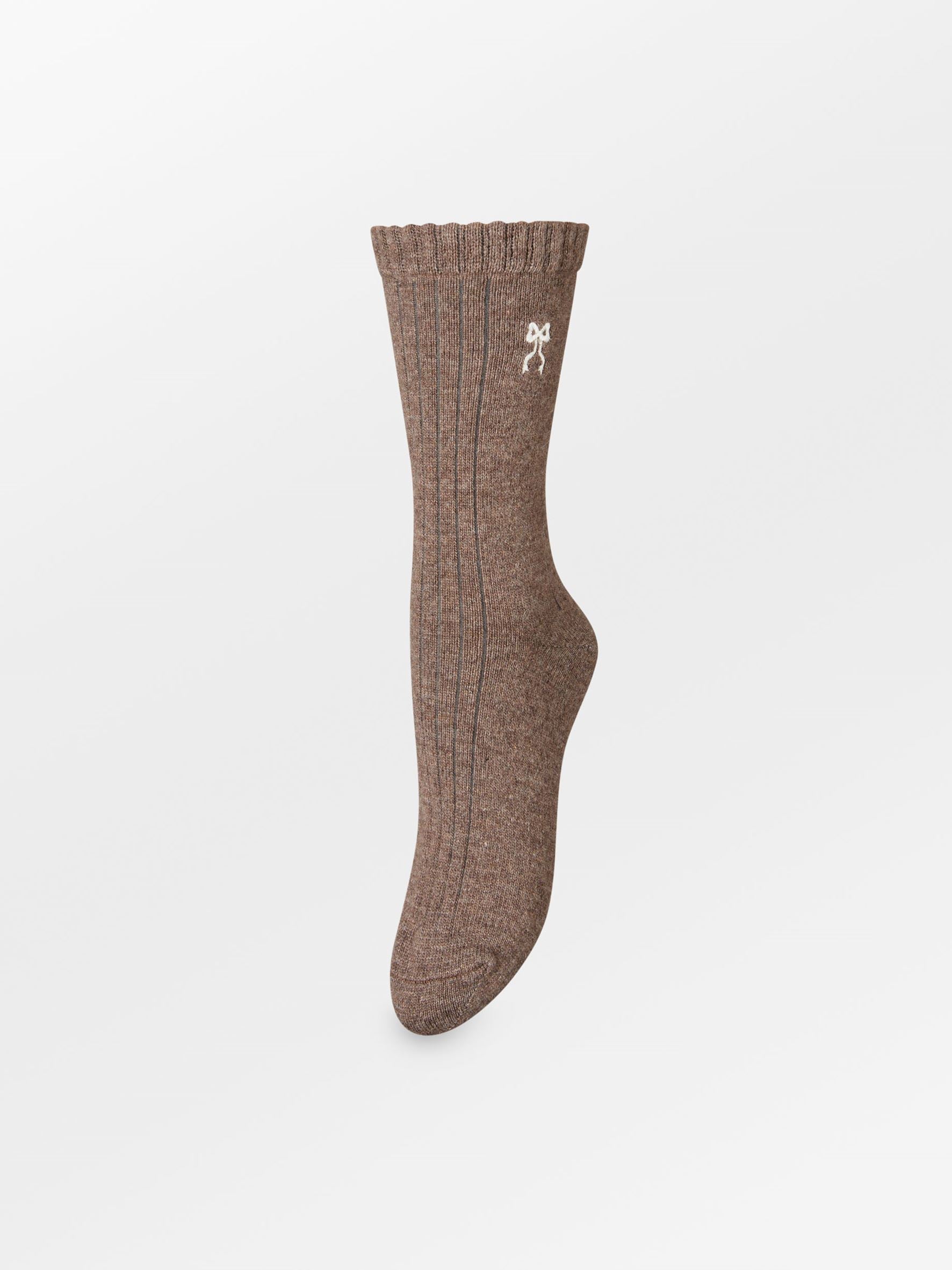 becks-ndergaard-bow-wola-socken-wolle-braun-schleife image 1