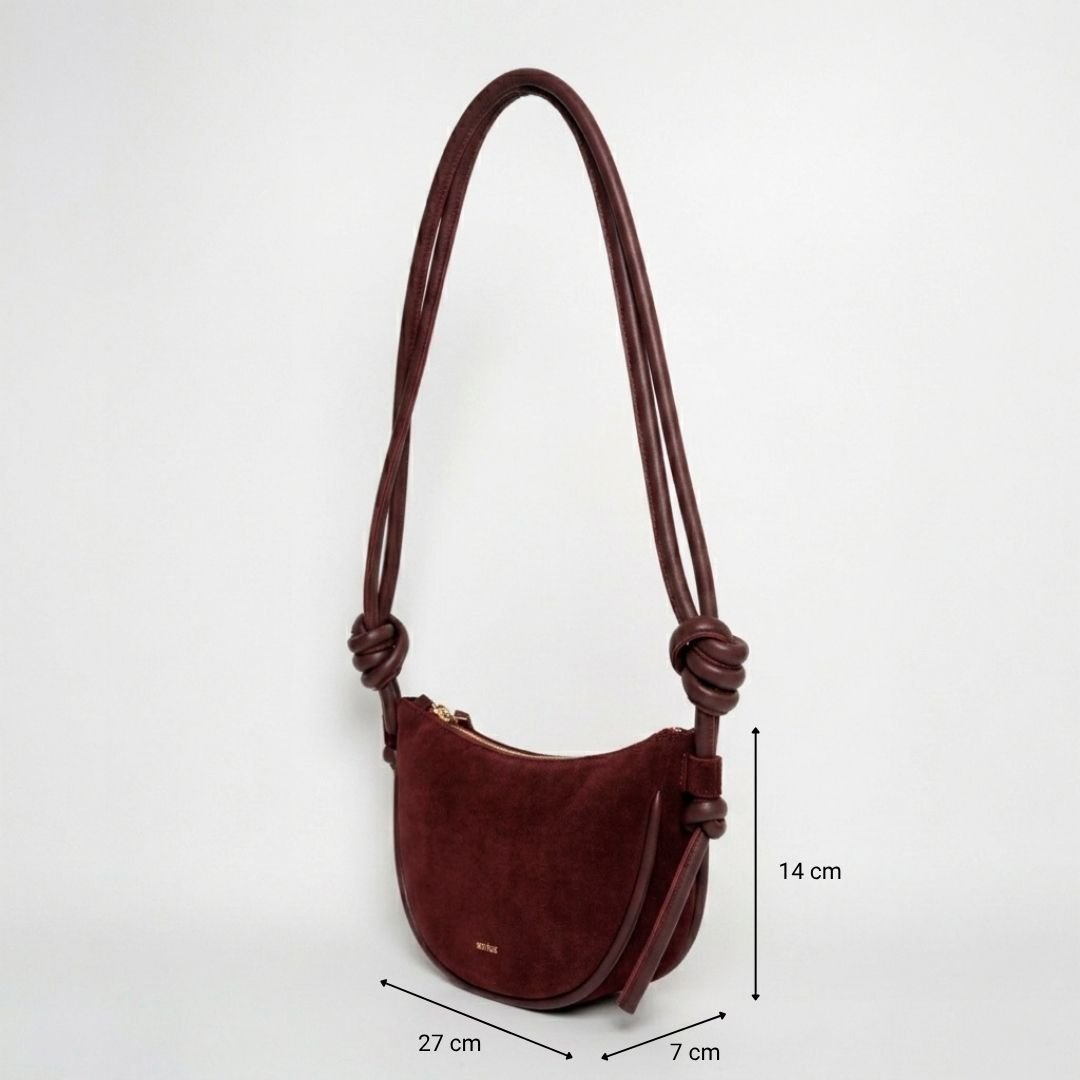 ann-kurz-mini-half-moon-umh-ngetasche-suede-burgundy image 4