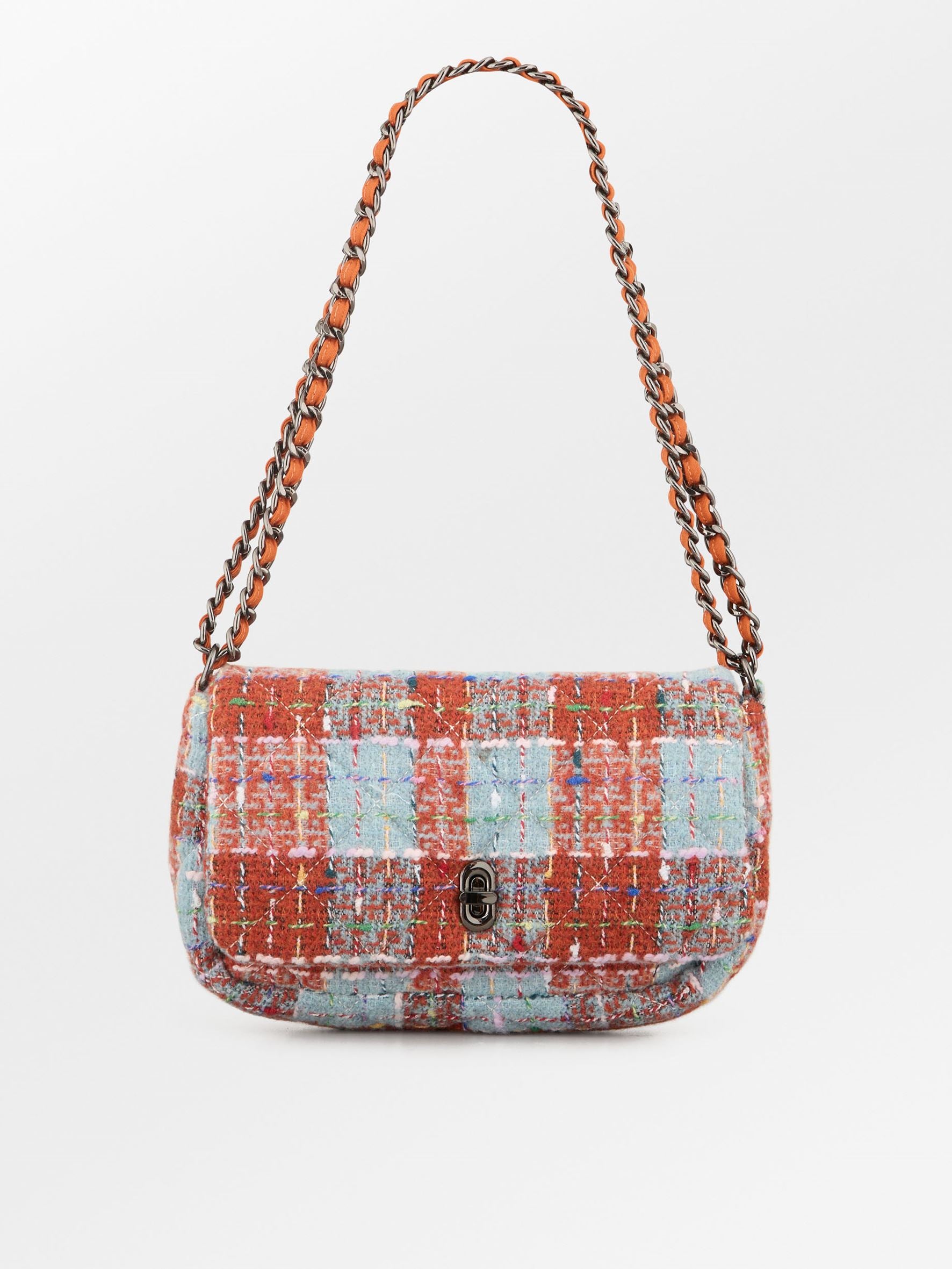 becks-ndergaard-beau-checked-hollis-tasche-rooibos-orange-wollmix image 1