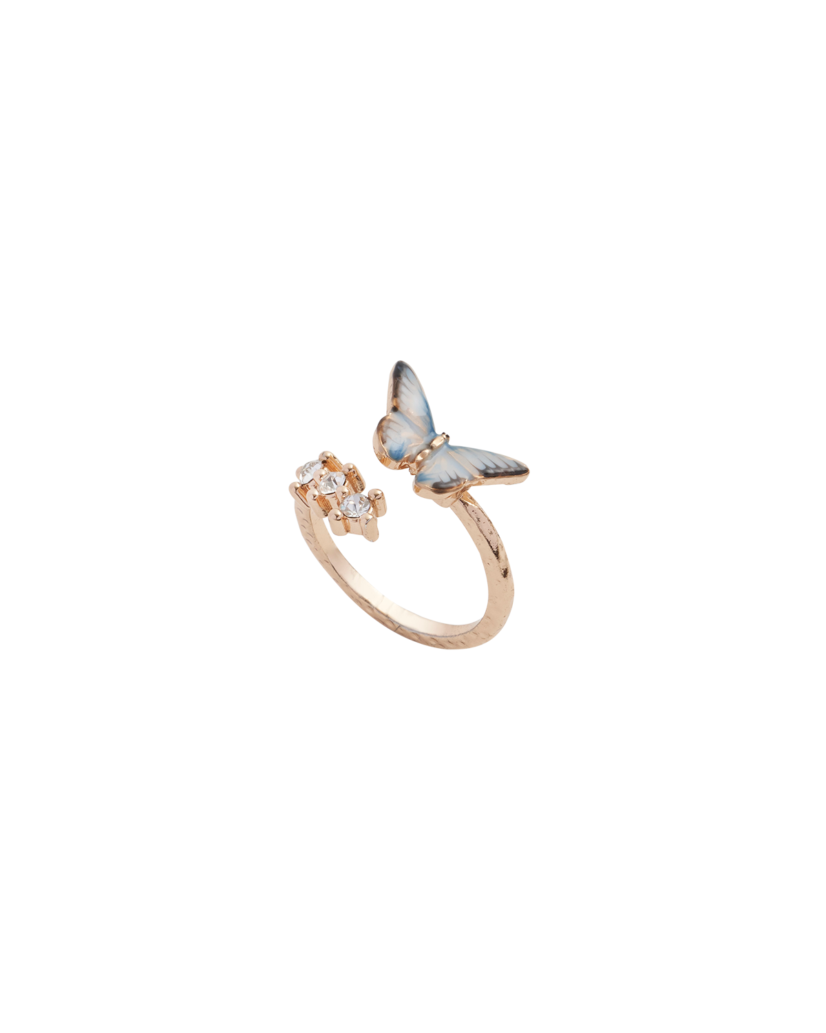 fable-england-blue-butterfly-ring-blau-verstellbar image 1