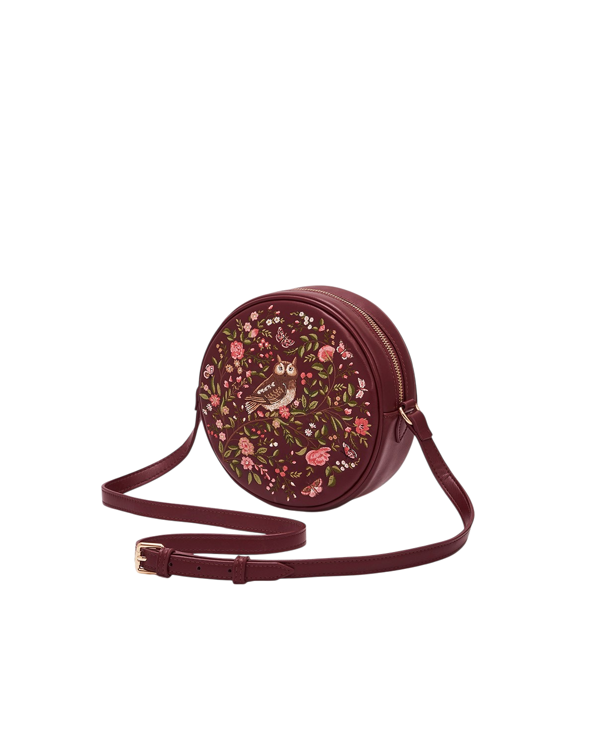 fable-england-chloe-owl-circle-tasche-umh-ngetasche-burgundy image 3