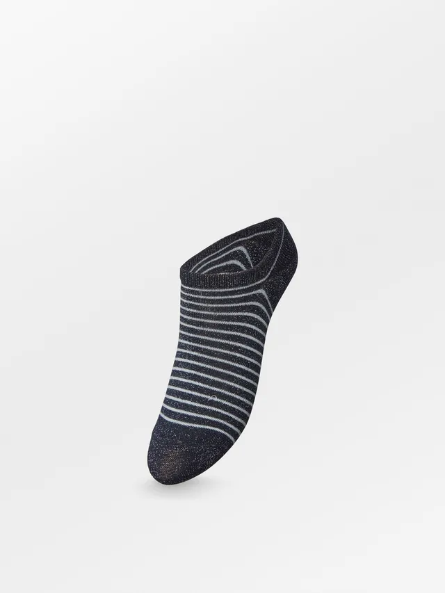 becks-ndergaard-stripe-glitter-sneakie-socken-navy-37-39 image 1