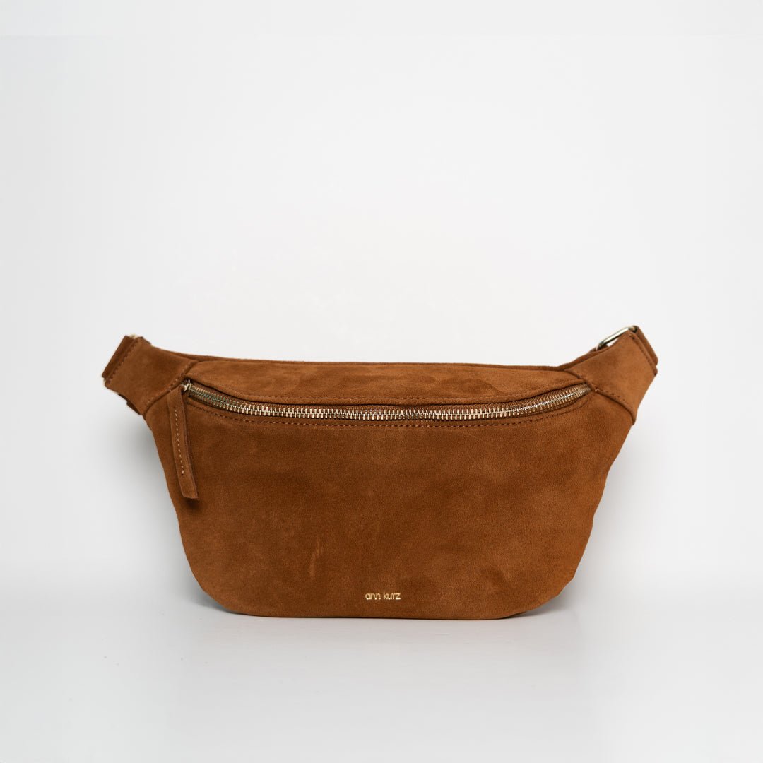ann-kurz-fanny-pack-suede-brown-bauchtasche-wildleder image 1