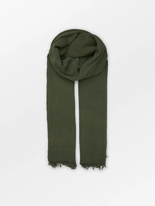 becks-ndergaard-solid-ilona-scarf-schal-army-wolle image 1