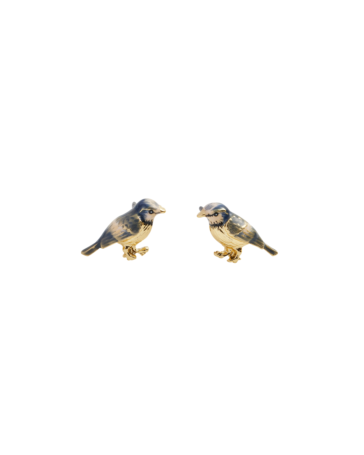 fable-england-blue-tit-ohrstecker-blaumeise-emaille-gold image 1