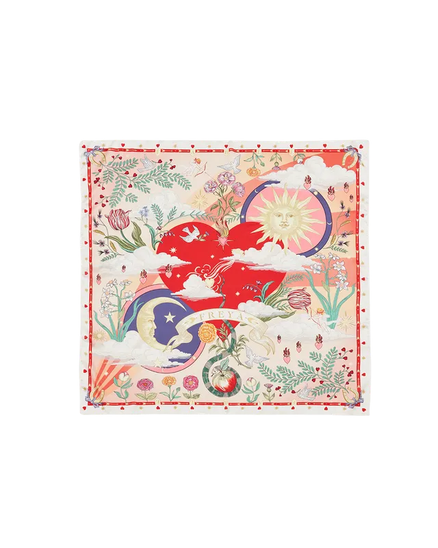 fable-england-freya-narrative-schal-pink-quadratisch-seidig image 1