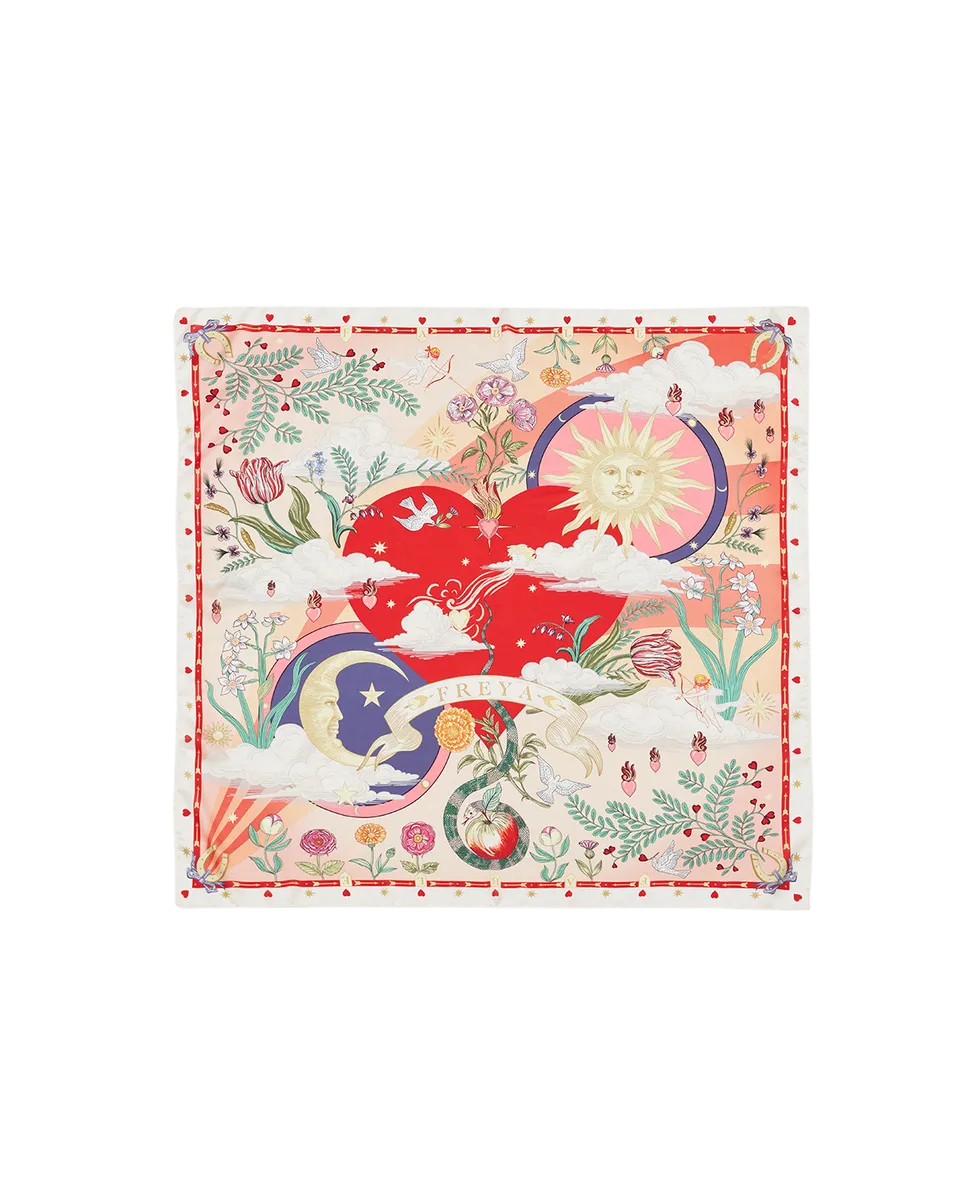 fable-england-freya-narrative-schal-pink-quadratisch-seidig image 1