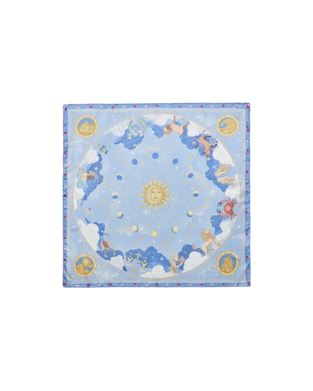 fable-england-zodiac-vierecktuch-schal-blau-sternzeichen image 1
