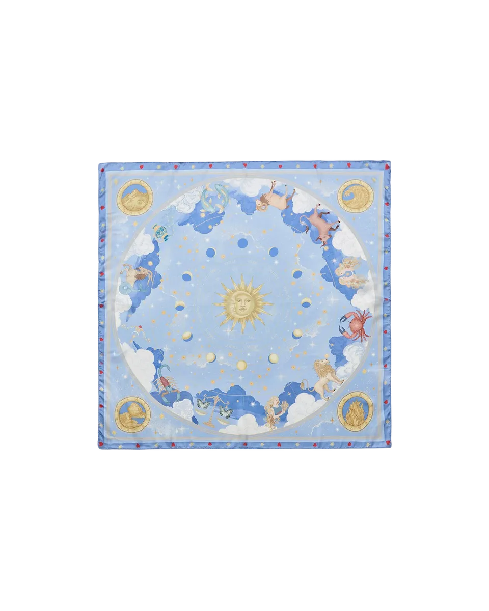 fable-england-zodiac-vierecktuch-schal-blau-sternzeichen image 1