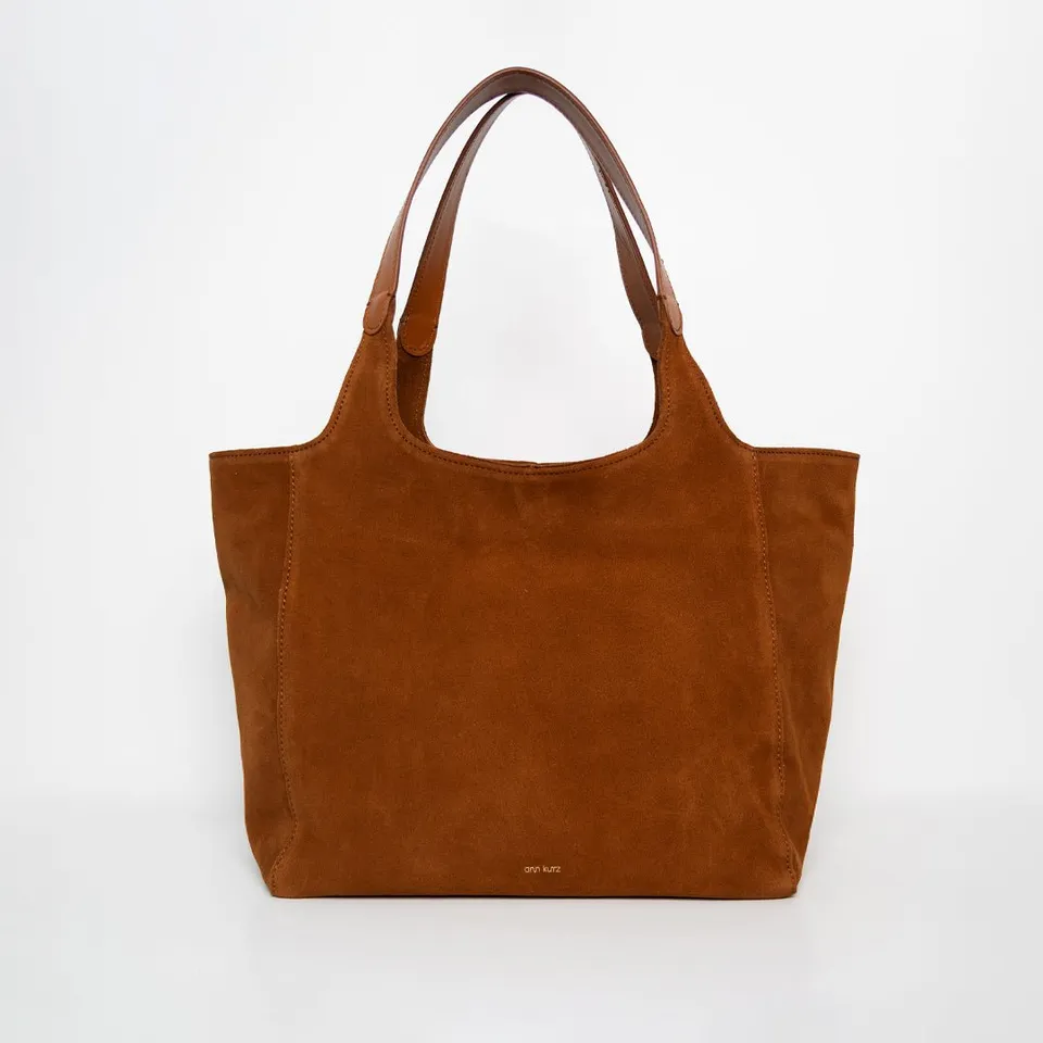 ann-kurz-shoulder-shopper-tasche-suede-cuero image 1