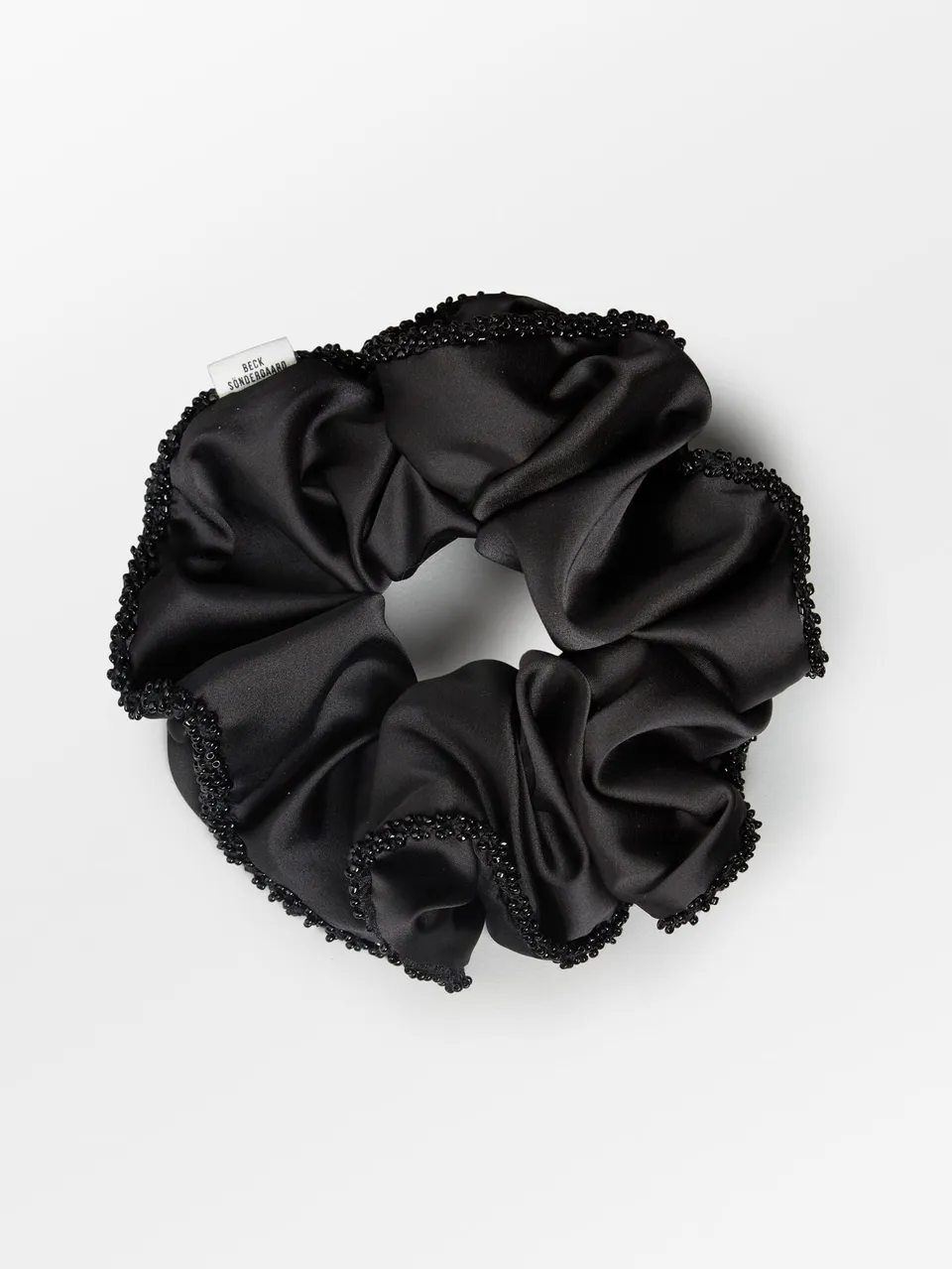 becks-ndergaard-luster-bead-scrunchie-black-haargummi image 1