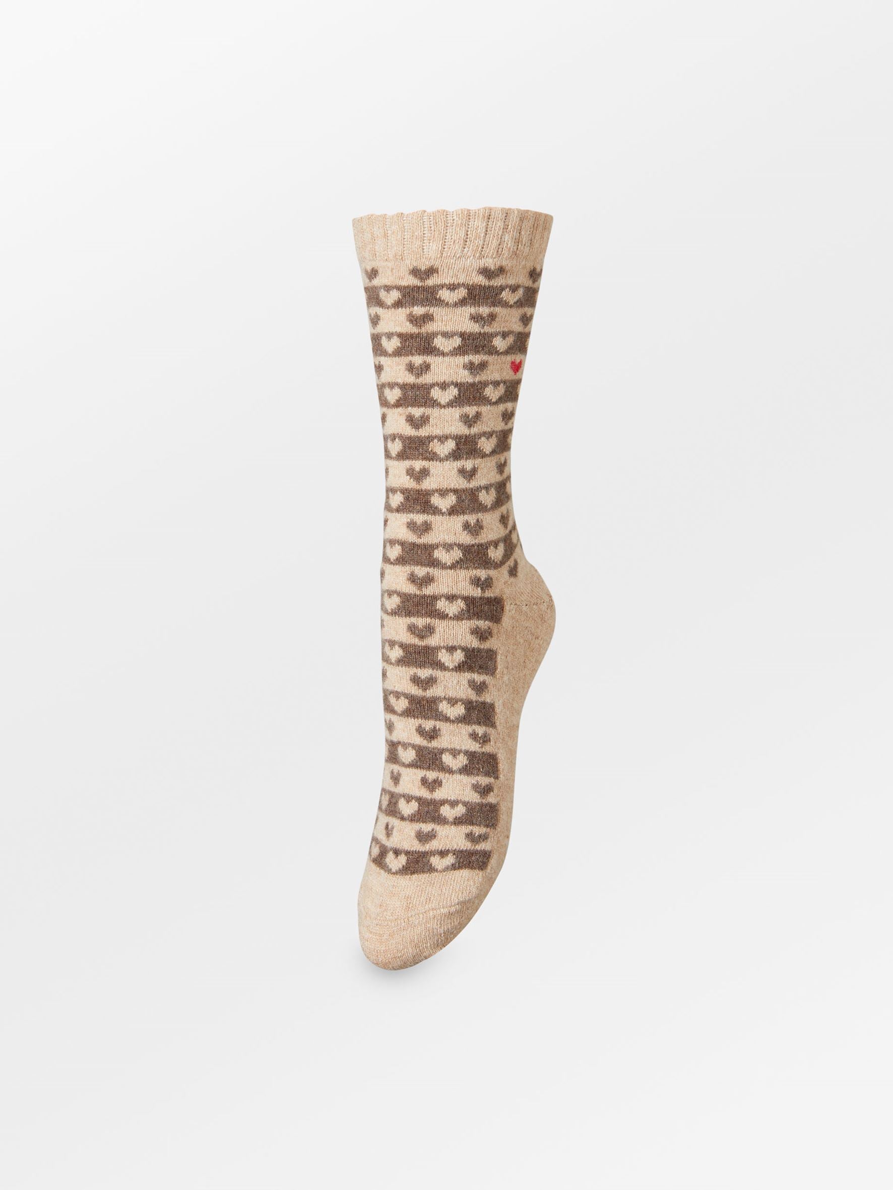 becks-ndergaard-heart-wola-socke-wolle-braun-herz image 1