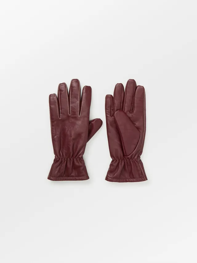 becks-ndergaard-smooth-leather-handschuhe-burgundy-schafleder image 1