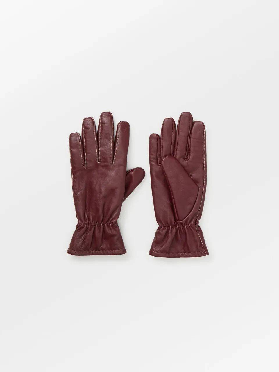 becks-ndergaard-smooth-leather-handschuhe-burgundy-schafleder image 1