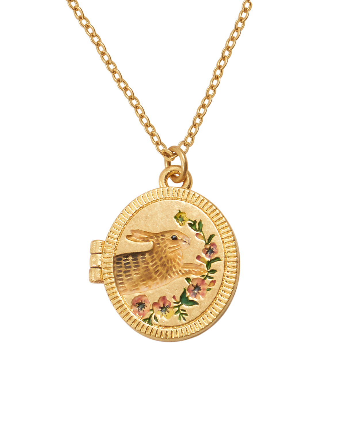 fable-england-running-bunny-medaillonkette-hase-gold image 1