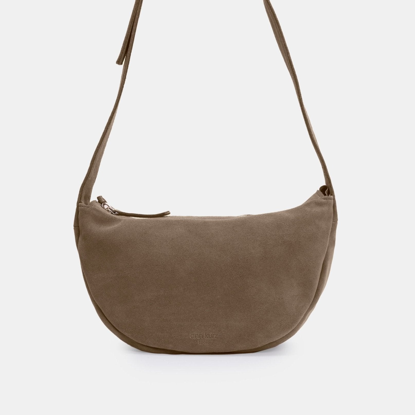 ann-kurz-soft-half-moon-schultertasche-velours-caramelo image 2