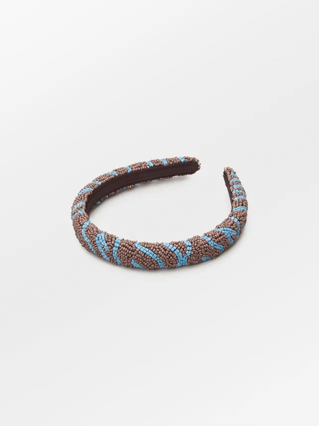 becks-ndergaard-zelora-slim-haarreif-braun-perlen image 1