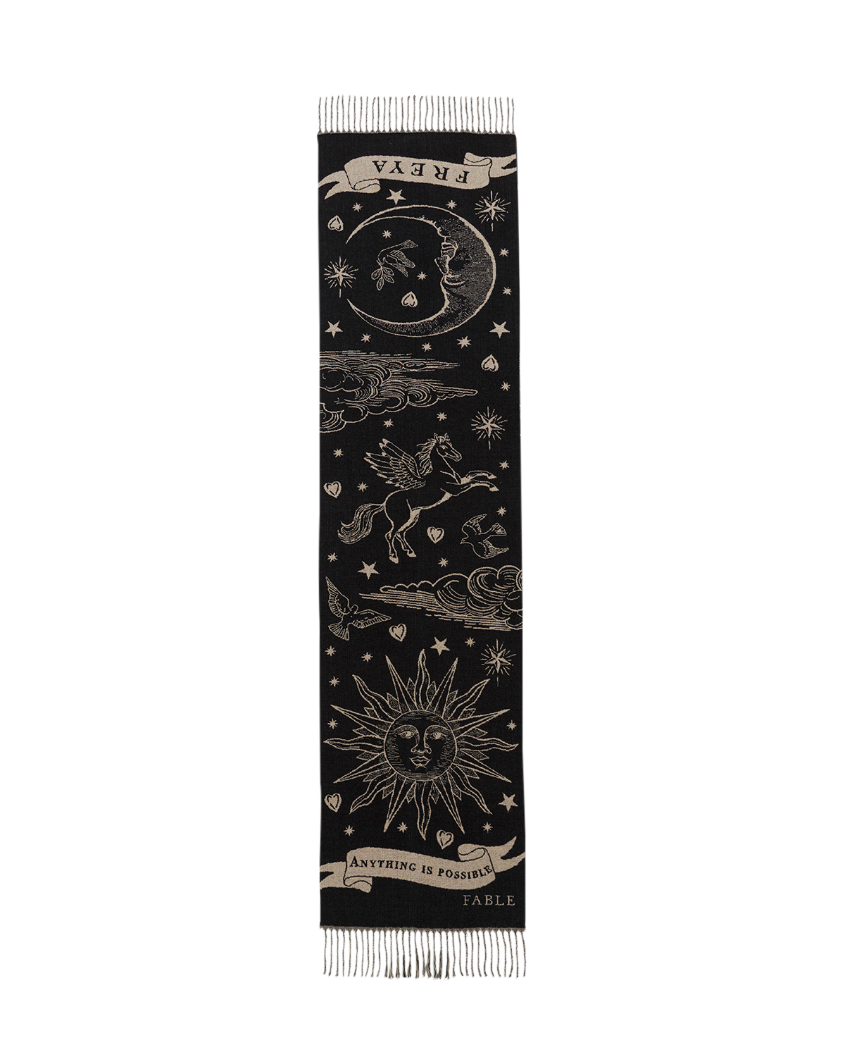 fable-england-freya-celestial-schal-schwarz-jacquard image 1