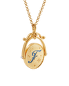 fable-england-jewellery-f-initial-forget-me-not-spinner-halskette-gold image 7