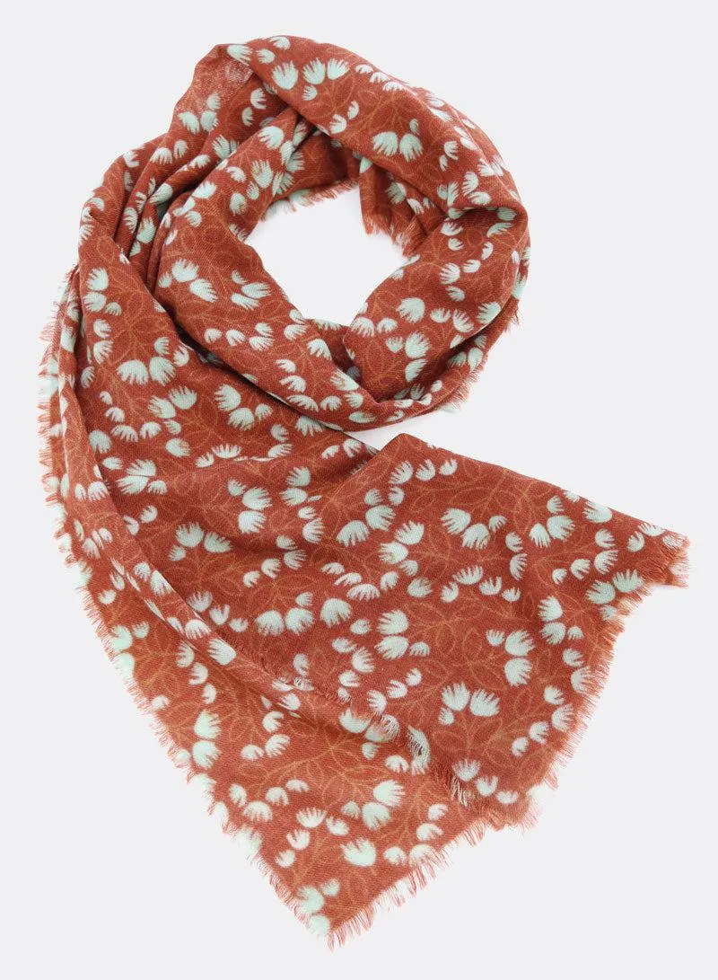 djian-mystic-blossom-schal-merinowolle-orange-rot-70x180 image 1