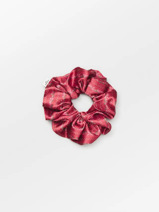 becks-ndergaard-ribbonia-luster-scrunchie-rot-polyester image 1