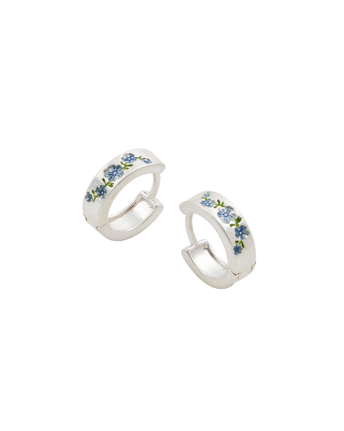 fable-england-forget-me-not-mini-creolen-silber-blau image 1