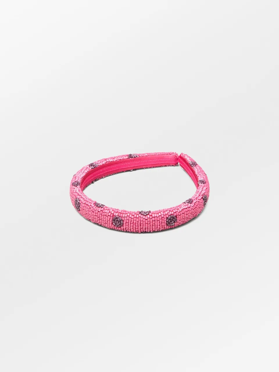 becks-ndergaard-dotia-slim-beaded-hairbrace-haarreif-carmine-pink image 1