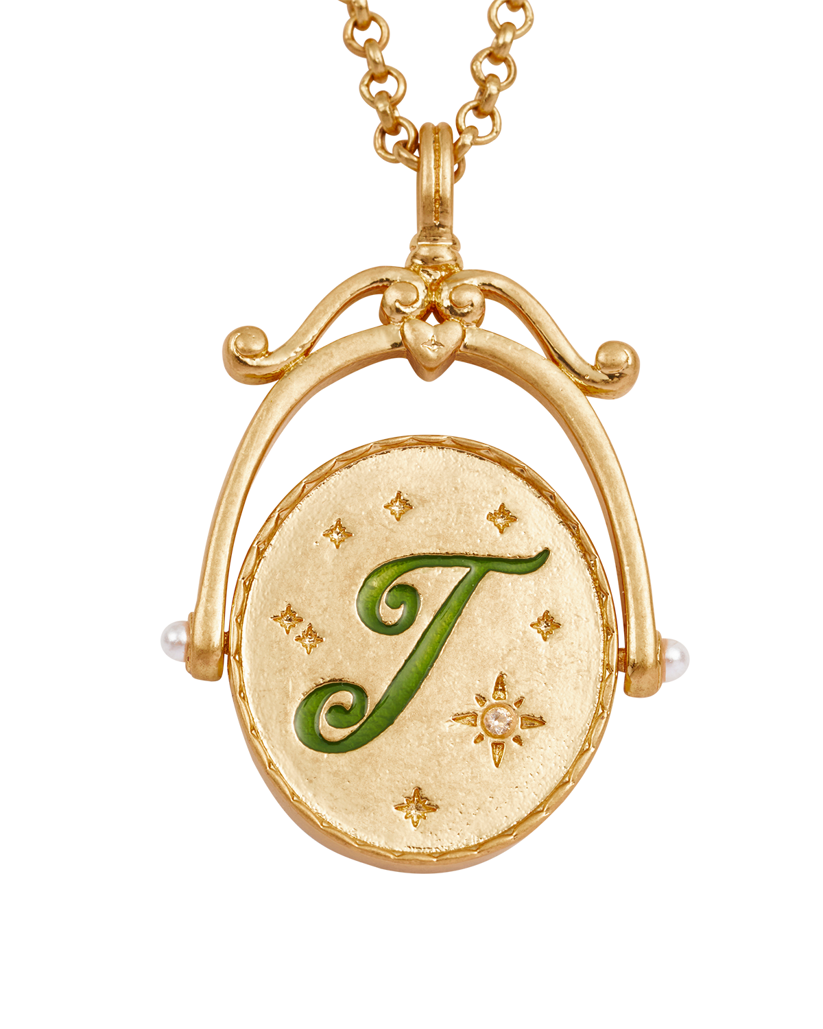 fable-england-jewellery-j-initial-jasmine-halskette-gold-buchstabe-j image 1
