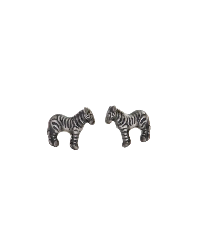 fable-england-zebra-ohrstecker-emaille-handbemalt image 1