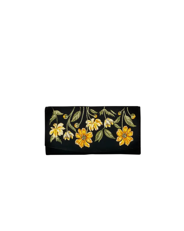 fable-england-botanical-samt-clutch-schwarz-gelb-large image 1