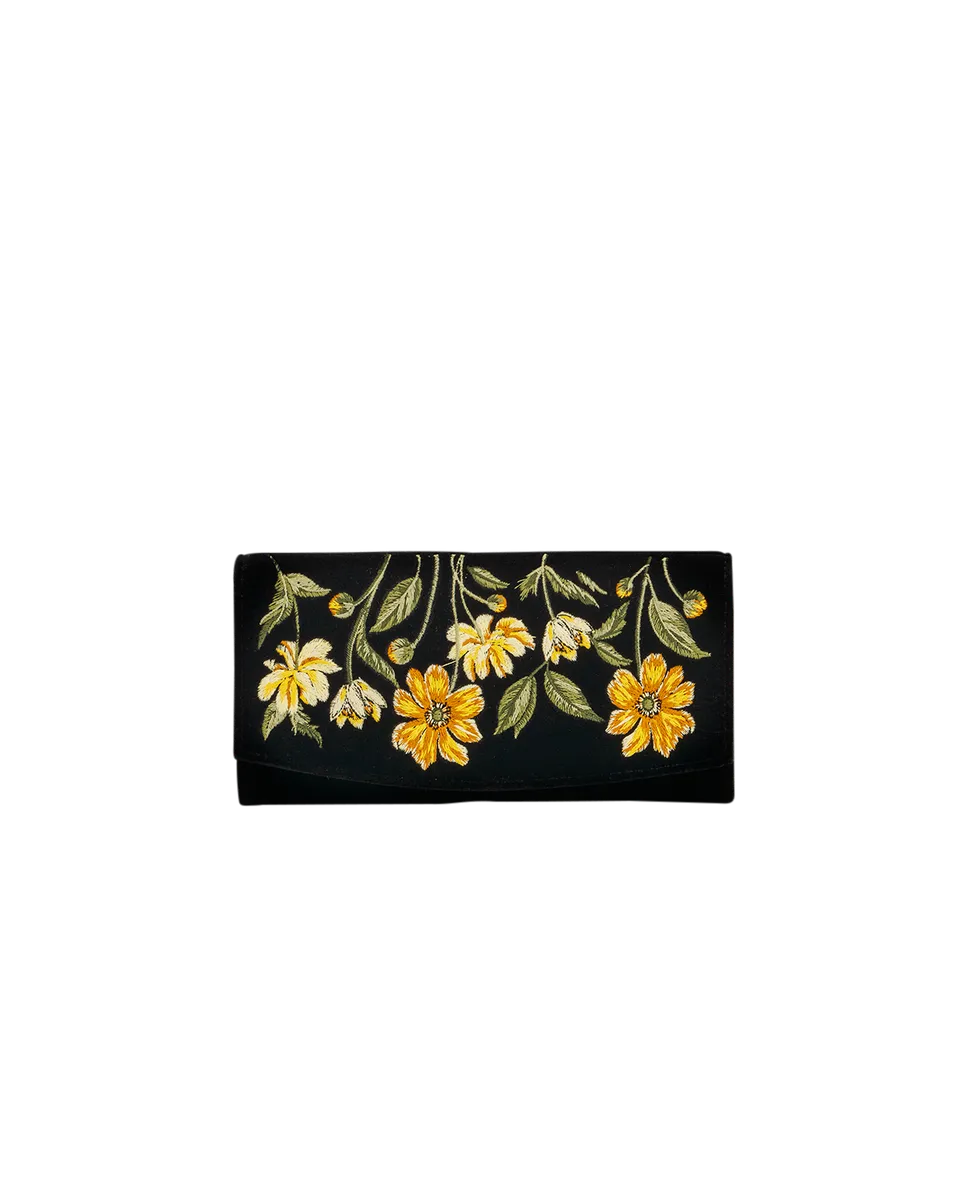 fable-england-botanical-samt-clutch-schwarz-gelb-large image 1